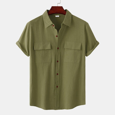 Chemises en lin à manches courtes Chemises pour hommes