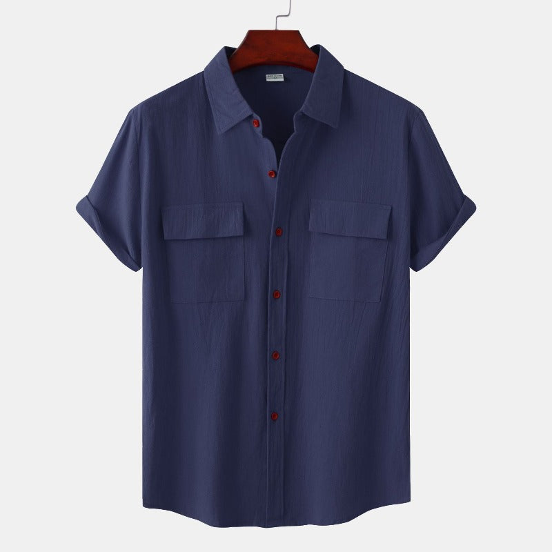 Chemises en lin à manches courtes Chemises pour hommes