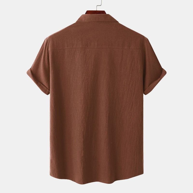 Chemises en lin à manches courtes Chemises pour hommes