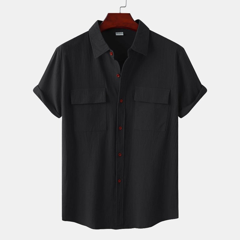 Chemises en lin à manches courtes Chemises pour hommes