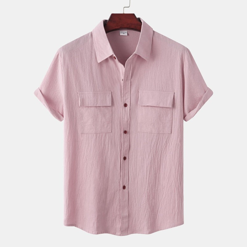 Chemises en lin à manches courtes Chemises pour hommes