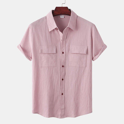 Chemises en lin à manches courtes Chemises pour hommes