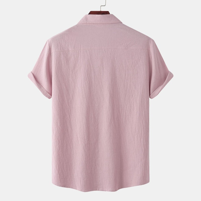 Chemises en lin à manches courtes Chemises pour hommes