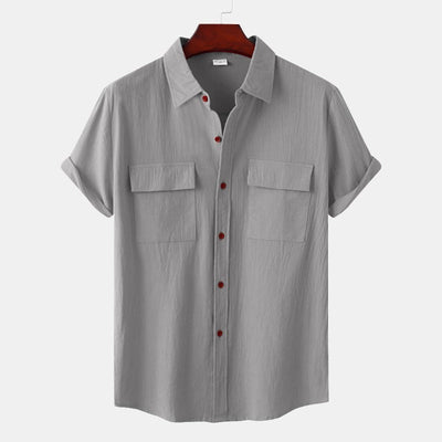 Chemises en lin à manches courtes Chemises pour hommes