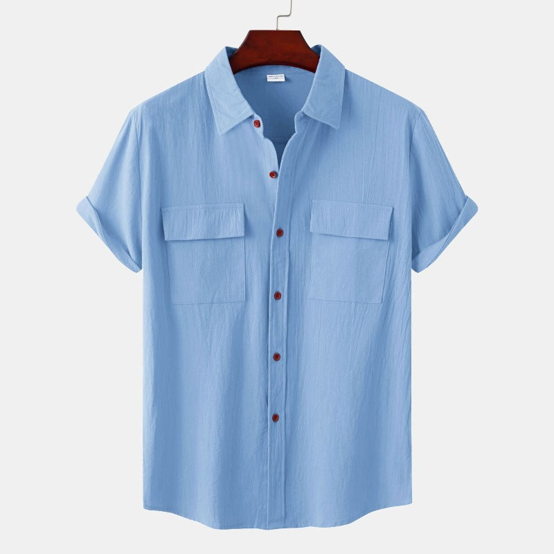 Chemises en lin à manches courtes Chemises pour hommes