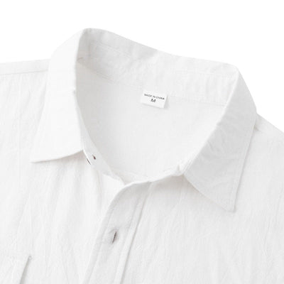 Chemises en lin à manches courtes Chemises pour hommes
