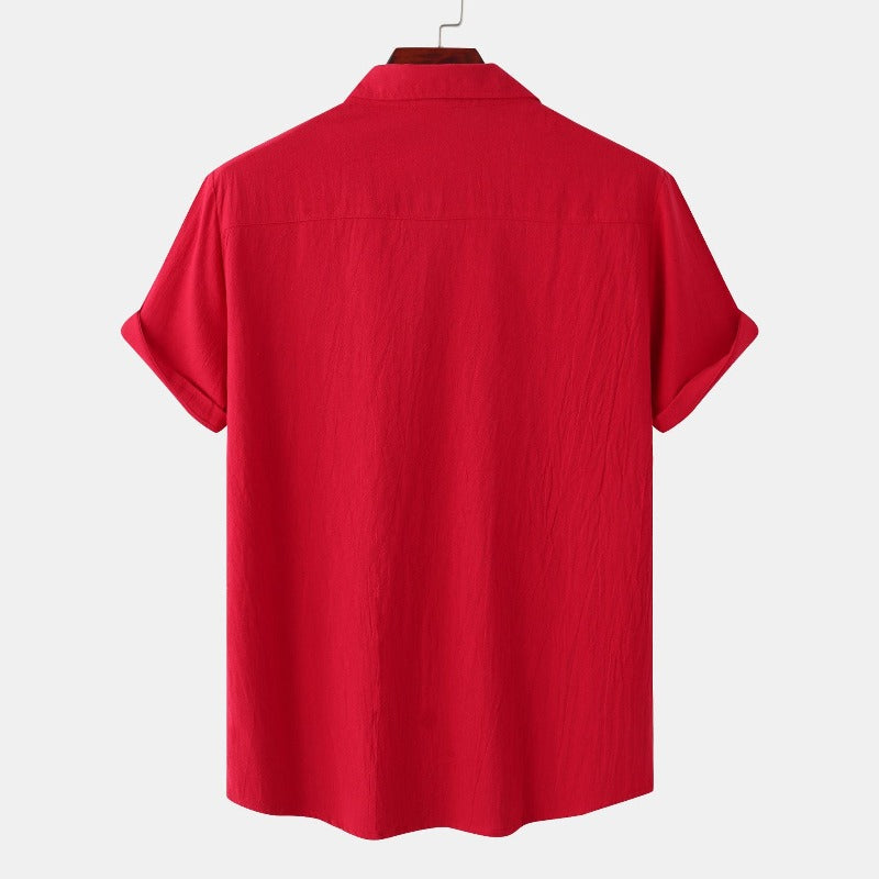 Chemises en lin à manches courtes Chemises pour hommes