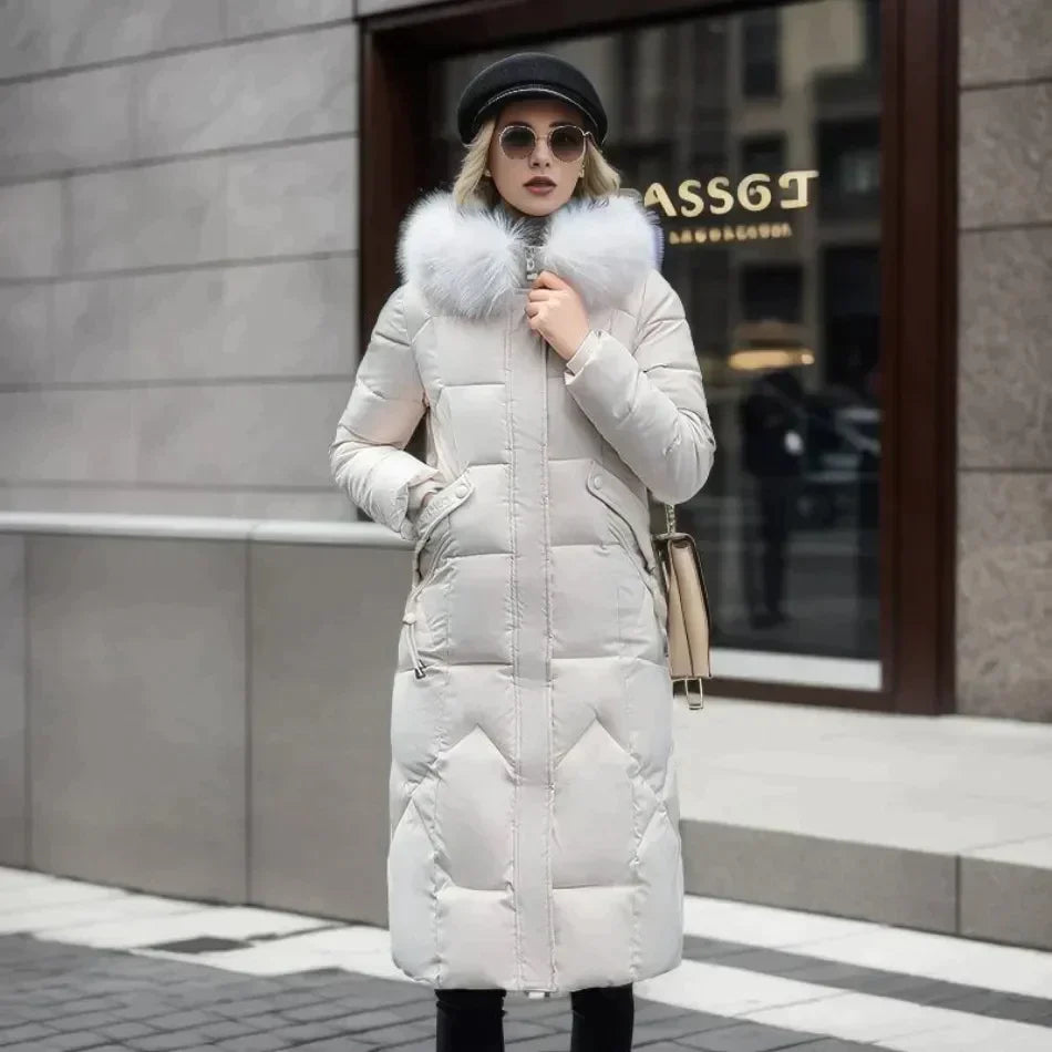 FARA - Élégant manteau en fausse fourrure italienne