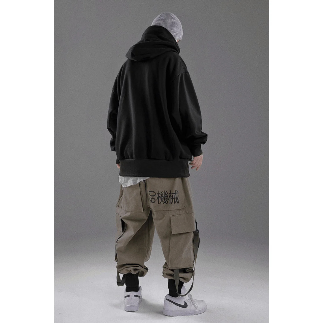 Sudadera con capucha extragrande de cuello doble para hombre | Cómoda