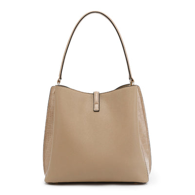 Donna - Borsa hobo - Inserti in coccodrillo - Stile chic