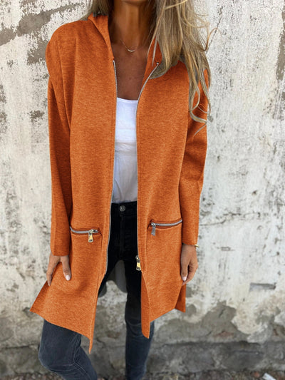 Gilet lungo da donna, tinta unita - Angelique