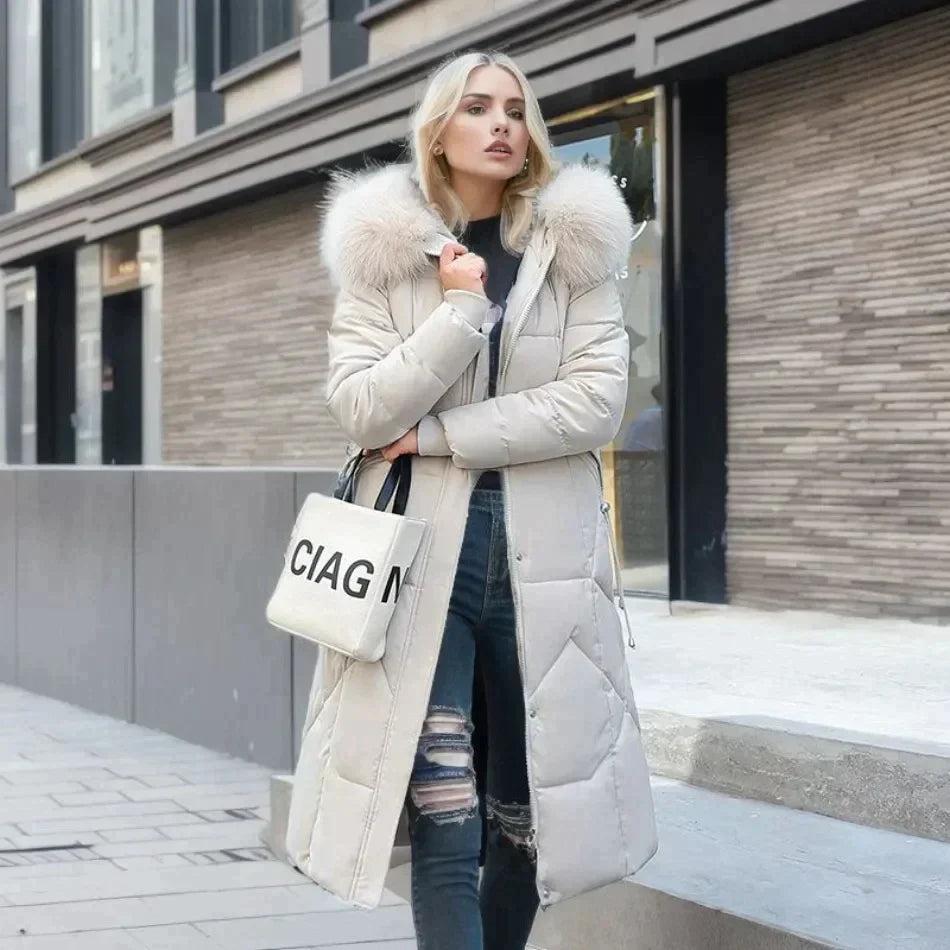 FARA - Élégant manteau en fausse fourrure italienne