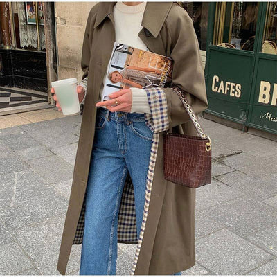 Trench lungo ed elegante da donna - Khaki