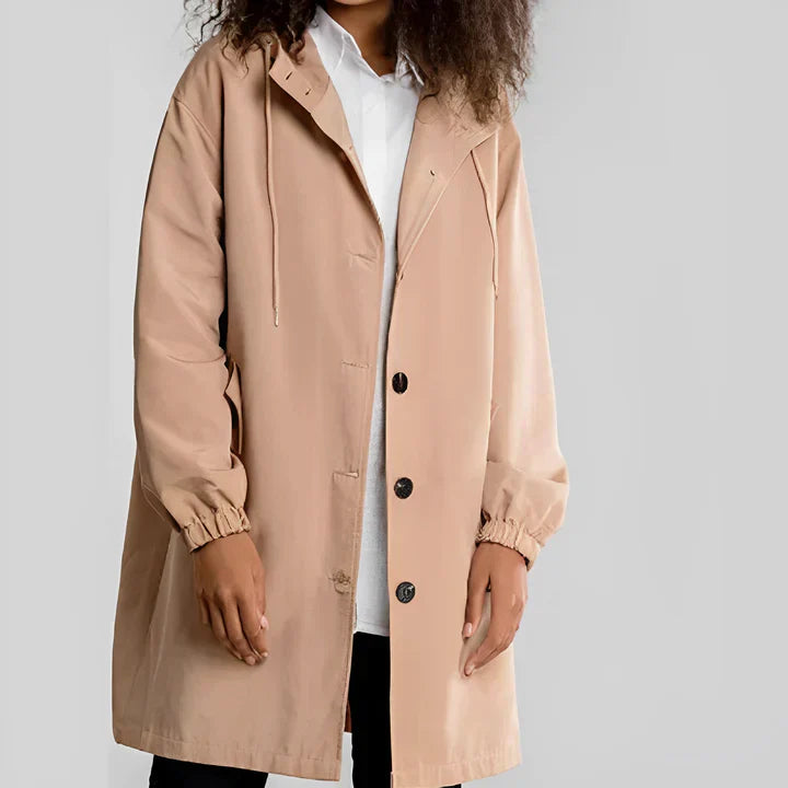 Classico mackintosh impermeabile con cappuccio da donna