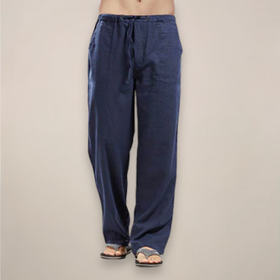 Pantalon en lin pour homme - Mélange de lin léger, respirant et confortable pour l'été