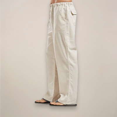 Pantalon en lin pour homme - Mélange de lin léger, respirant et confortable pour l'été