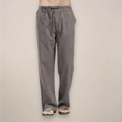 Pantalon en lin pour homme - Mélange de lin léger, respirant et confortable pour l'été