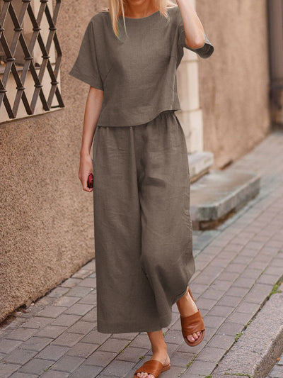 Ensemble haut et pantalon légers | Lin | Frais et confortable