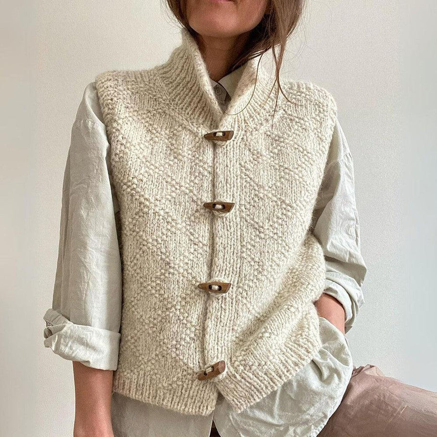 Evy - Elegante cardigan in lana con bottoni