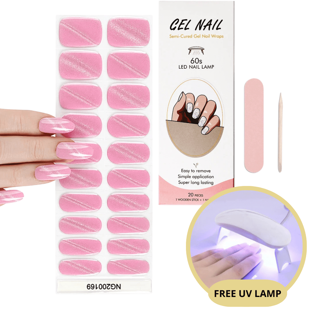 Set di adesivi per unghie in gel con lampada UV