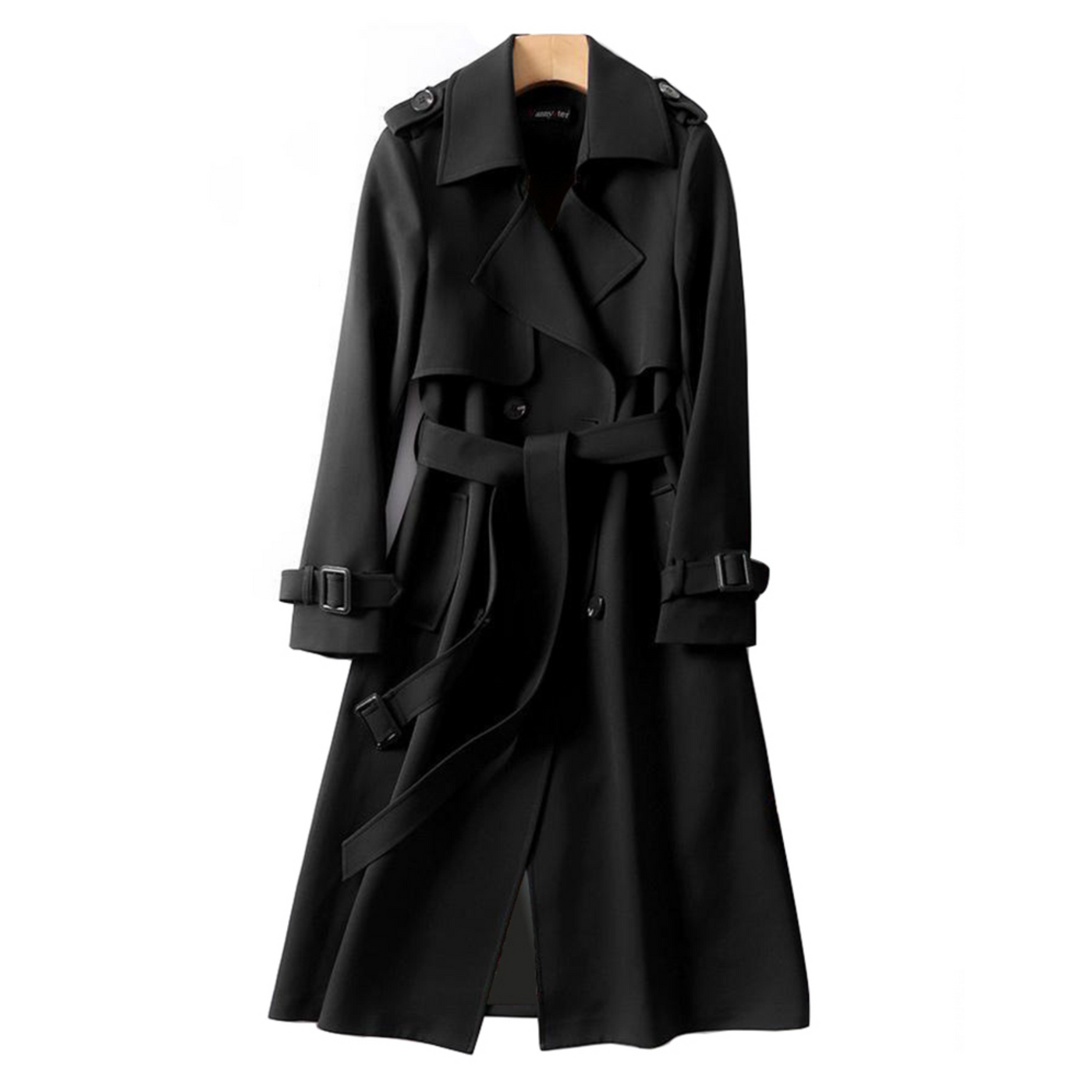 Elegant Long Trench avec ceinture - incontournable pour l'automne et le printemps