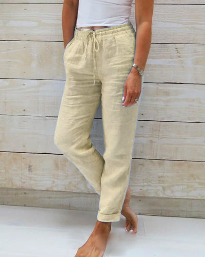 Pantalon respirant avec taille élastique et coupe décontractée