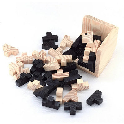 54 pezzi di un complicato puzzle in legno