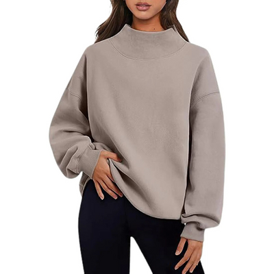 Maglione basic aderente con maniche lunghe
