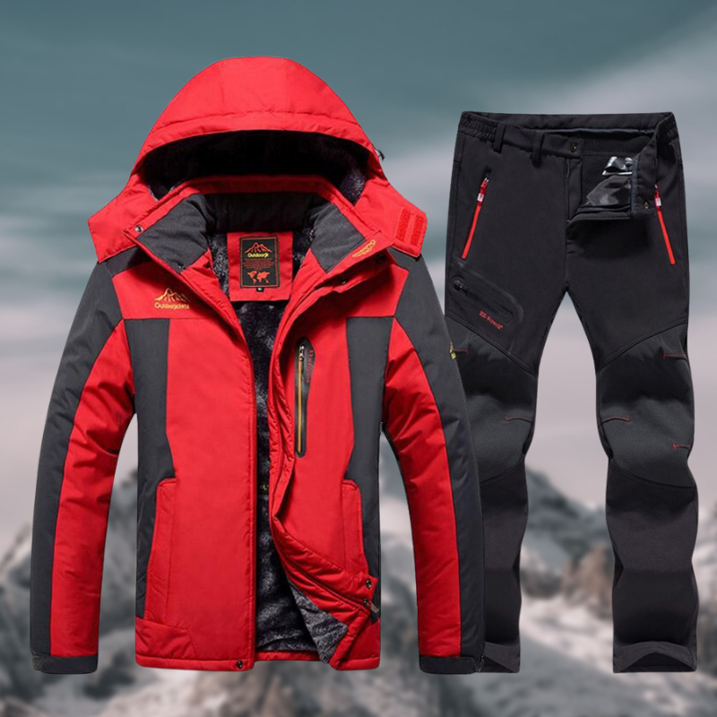 Set de salida de los hombres resistentes al agua y el invierno: chaqueta y pantalones