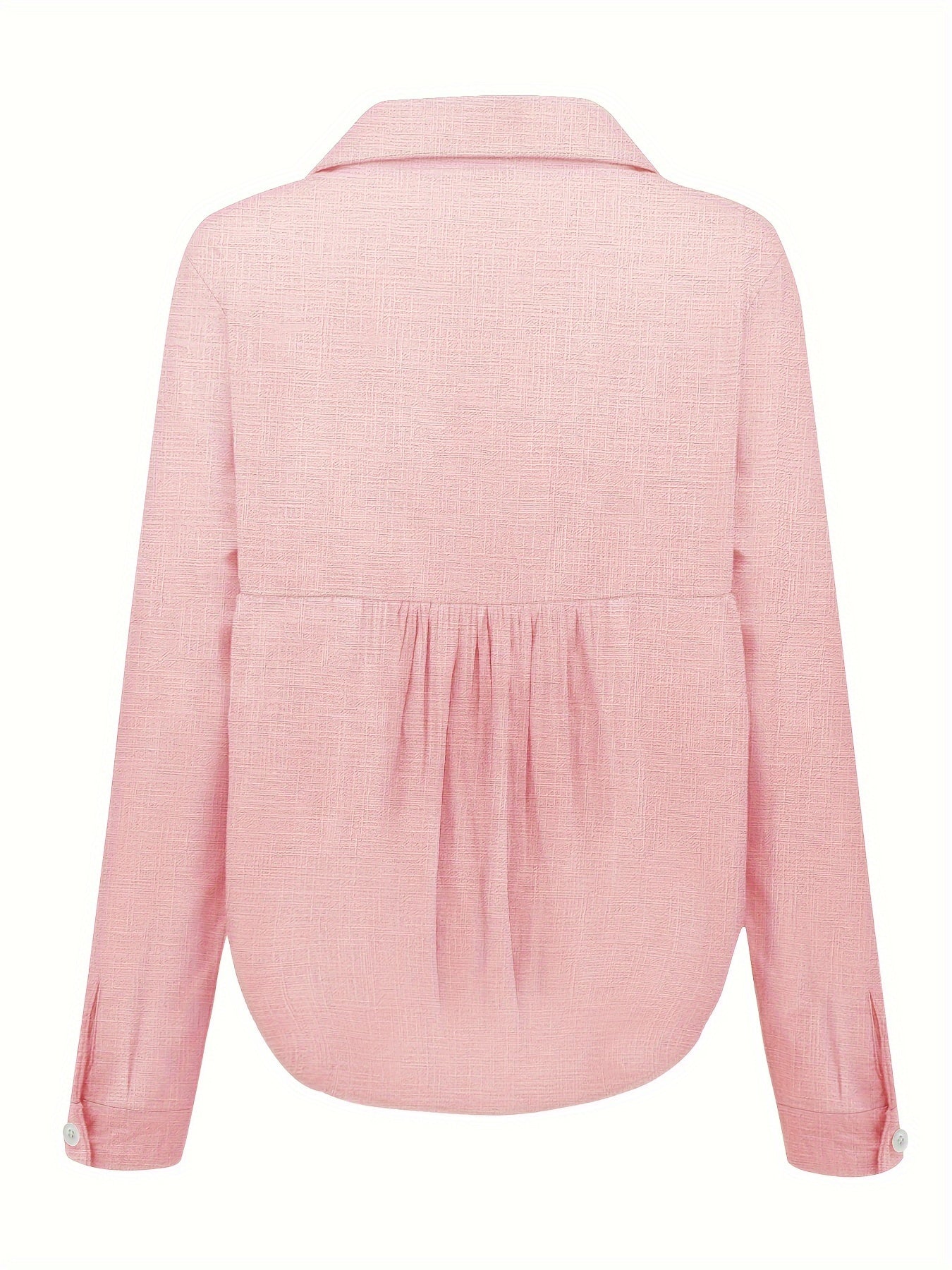 Chemise décontractée en lin à manches longues pour femme pour le printemps et l'automne