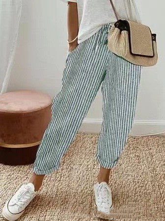 Kelly - Pantalon décontracté imprimé multicolore