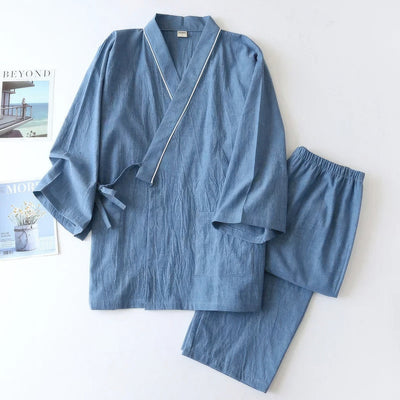 Set di pigiama da uomo in kimono tradizionale giapponese