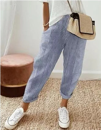 Kelly - Pantalon décontracté imprimé multicolore