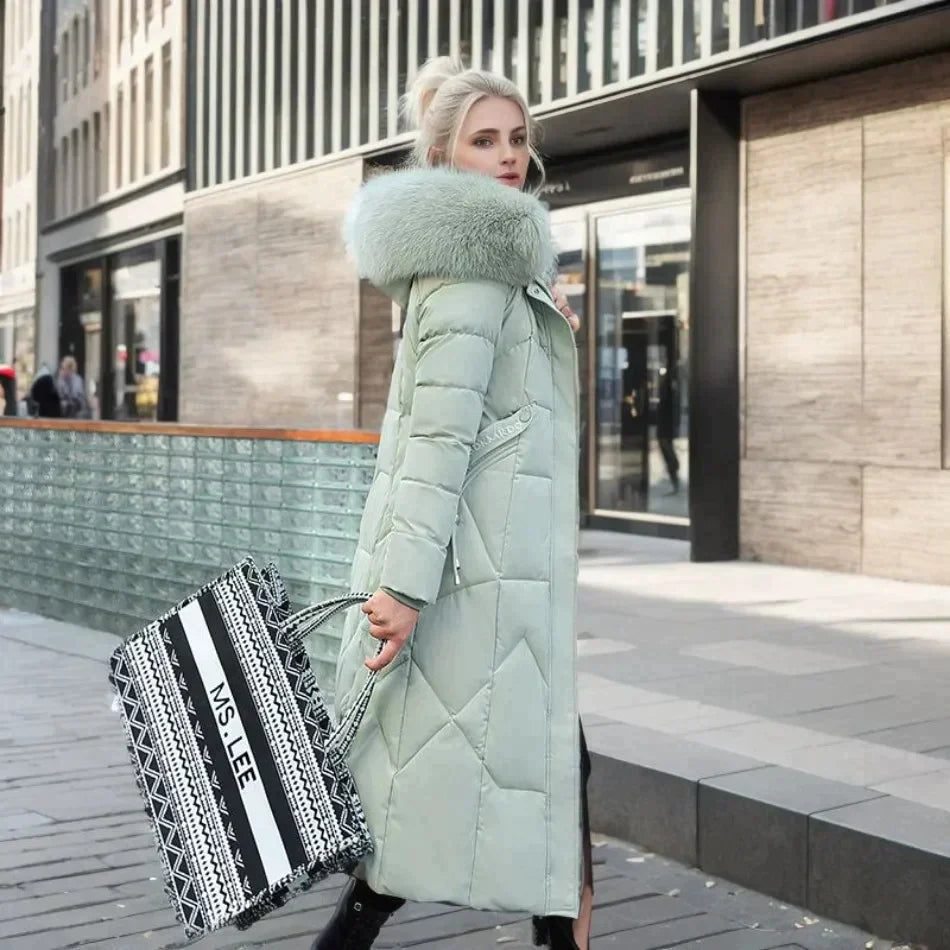 FARA - Élégant manteau en fausse fourrure italienne