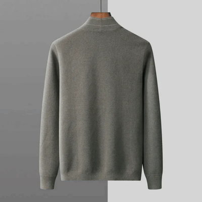 Cárdigan de invierno cálido para hombre con mangas largas y botones.