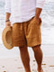 Short décontracté en lin pour homme