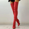 Botas para mujeres con tacón alto y cremallera y punta puntiaguda: sube al muslo