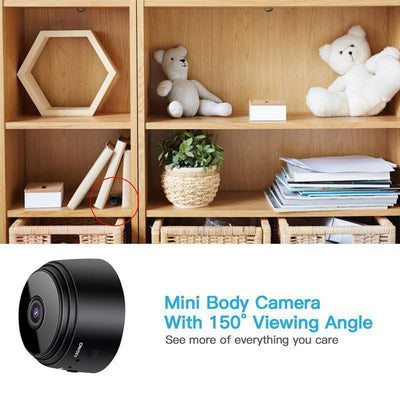 MiniVision | 1080p Magnetic WiFi Mini Camera - Telecamera di sicurezza HD portatile con visione notturna