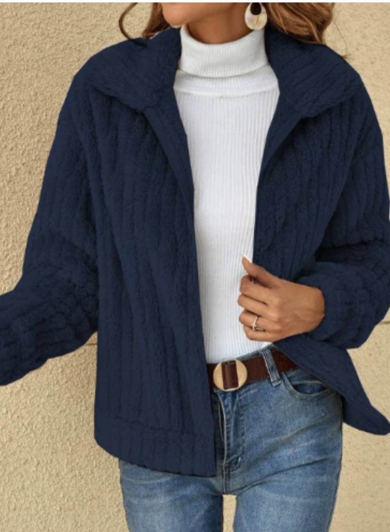 Cardigan da donna in morbido peluche caldo