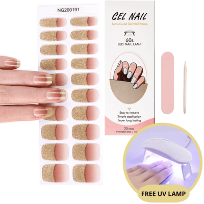 Set di adesivi per unghie in gel con lampada UV