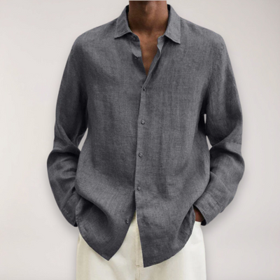 Chemise en lin à manches longues pour homme – Chemise d'été respirante en plusieurs couleurs