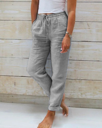 Pantalon respirant avec taille élastique et coupe décontractée