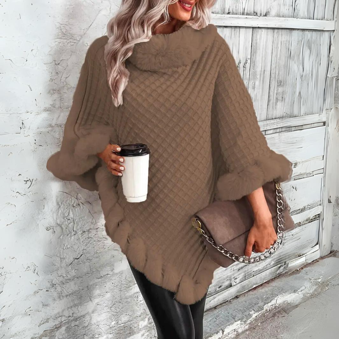 Liv - Mantella in maglia calda e raffinata