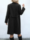 Elegante trench lungo da donna in poliestere con collo alto