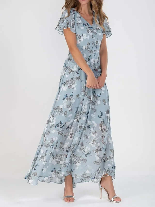 Vestido colorido y elegante para mujer.
