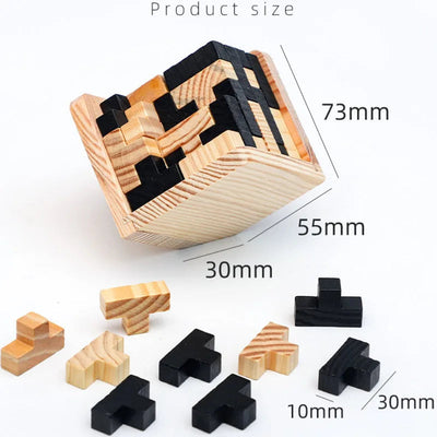 54 pezzi di un complicato puzzle in legno