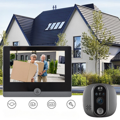 VizioBell | Timbre con cámara WiFi, ángulo amplio de 120°, visión nocturna y audio bidireccional - Seguridad para el hogar inteligente