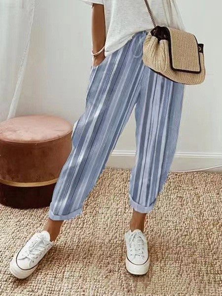 Kelly - Pantalon décontracté imprimé multicolore