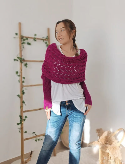 Acogedor bohemien -estilo femenino envolvente