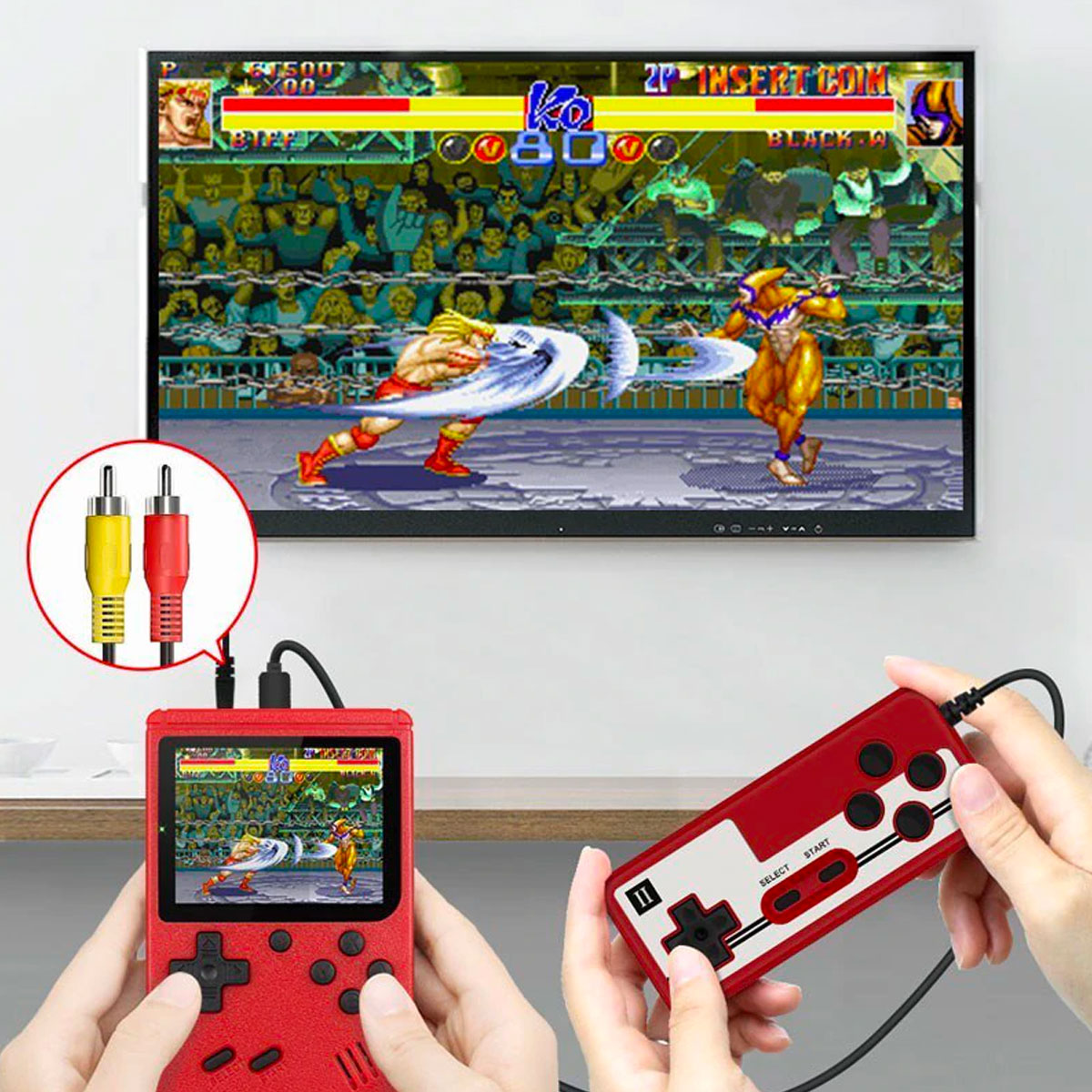 Consola de juegos retro portátil con 400 juegos